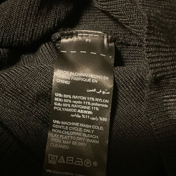 White House Black Market V-Neck Sweater, Black, Short Sleeve, Size Small - Picture 5 of 8